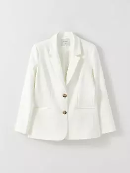 Прямая женская куртка с длинным рукавом и застежкой спереди на пуговицах LCW Casual