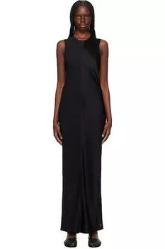 Прямое макси-платье Ami Paris, черный