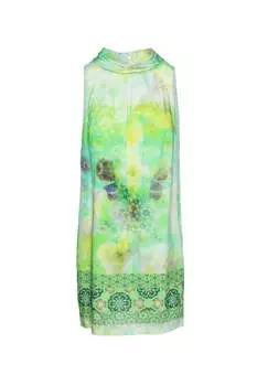 Прямое платье без рукавов с принтом от Conquista, зеленый