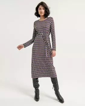 Прямое платье миди с принтом Surkana, зеленый