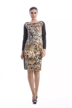 Прямое платье с принтом Conquista, черный