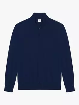 Прямой джемпер из шерсти мериноса с полумолнией SPOKE, темно-синий