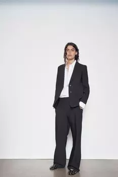 Прямой пиджак коллекция zw ZARA, серый