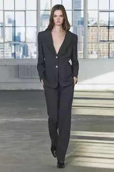 Прямой пиджак с накладными карманами коллекция zw ZARA, антрацитово-серый