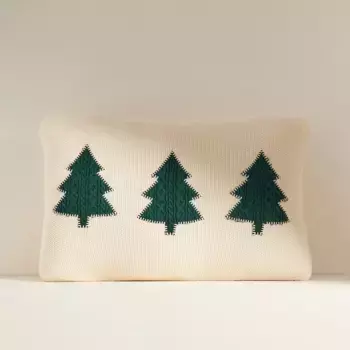 Прямоугольная декоративная подушка Knit Trees El Corte Ingls, зеленый