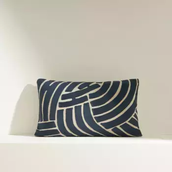 Прямоугольная декоративная подушка Odense с вышивкой El Corte Ingls, синий