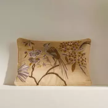 Прямоугольная декоративная подушка с вышивкой Yvore El Corte Ingls, золотой