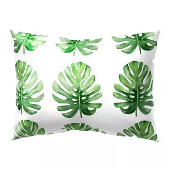 Прямоугольная наволочка с тропическими зелеными листьями, чехол для дивана, украшение для дома-14 # Stuttg