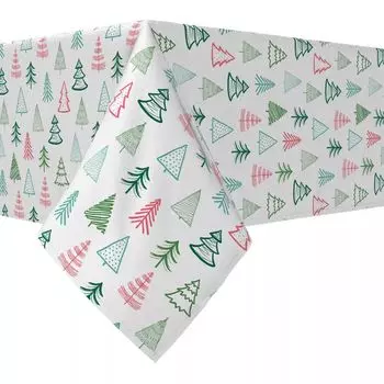 Прямоугольная скатерть, 100% хлопок, 52х120 дюймов, рисунки в виде елочки.