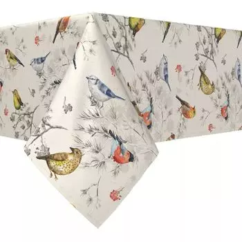 Прямоугольная скатерть, 100% хлопок, 52х120 дюймов, Bird Watch.