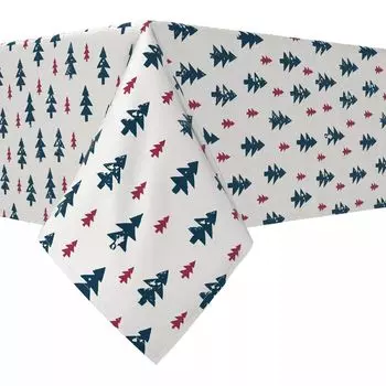 Прямоугольная скатерть, 100 % хлопок, 52х84 дюйма, штампы в стиле «елочка» в деревенском стиле.