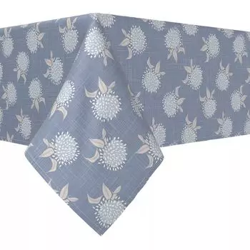 Прямоугольная скатерть, 100 % хлопок, 52x104 дюйма, цветочный дизайн в стиле кантри.