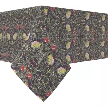 Прямоугольная скатерть, 100 % хлопок, 52x104 дюйма, цветочный 58