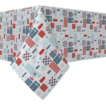 Прямоугольная скатерть, 100 % хлопок, 52x104 дюйма, праздничные подарочные коробки