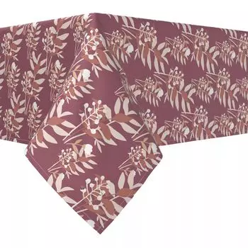 Прямоугольная скатерть, 100 % хлопок, 52x104 дюйма, осенние ветки.