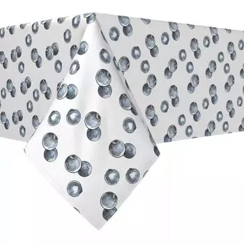 Прямоугольная скатерть, 100 % хлопок, 52x104 дюйма, Черничный пикник