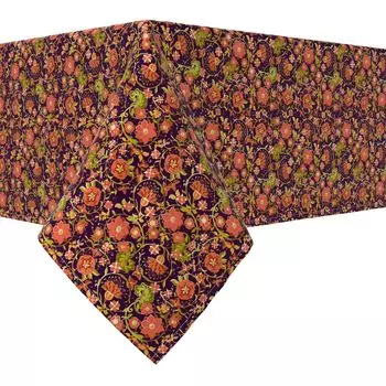 Прямоугольная скатерть, 100 % хлопок, 52x104 дюйма, цветочный 46