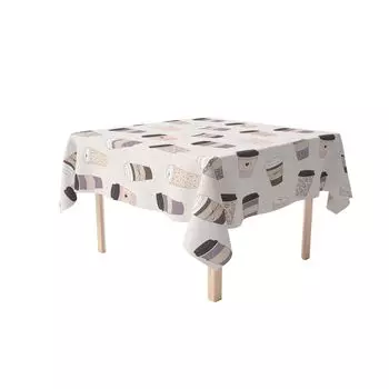 Прямоугольная скатерть, 100 % хлопок, 52x120 дюймов, кофе с собой