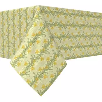 Прямоугольная скатерть, 100 % хлопок, 52x120 дюймов, цветочный 115