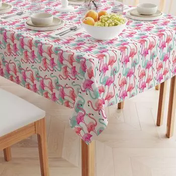 Прямоугольная скатерть, 100% хлопок, 52x120 дюймов Flamingo Beach