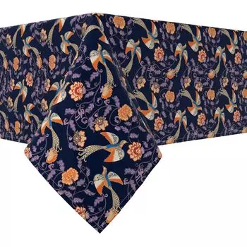 Прямоугольная скатерть, 100 % хлопок, 52x120 дюймов, цветочный 48