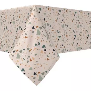 Прямоугольная скатерть, 100 % хлопок, 52x120 дюймов, розовый терраццо.