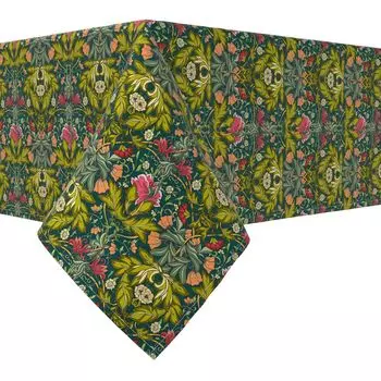 Прямоугольная скатерть, 100 % хлопок, 52x120 дюймов, цветочный 45