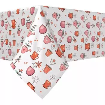 Прямоугольная скатерть, 100% хлопок, 52x84", Love of Plants