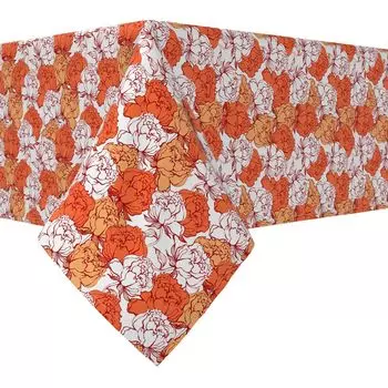 Прямоугольная скатерть, 100 % хлопок, 60х104 дюйма, цветочный узор 172