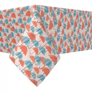 Прямоугольная скатерть, 100 % хлопок, 60х120 дюймов, зонтики вверх.