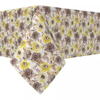 Прямоугольная скатерть, 100 % хлопок, 60х84 дюйма, цветочный 131