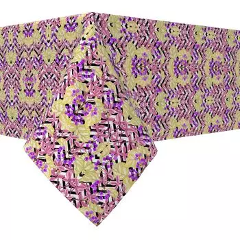 Прямоугольная скатерть, 100 % хлопок, 60х84 дюйма, цветочный 108