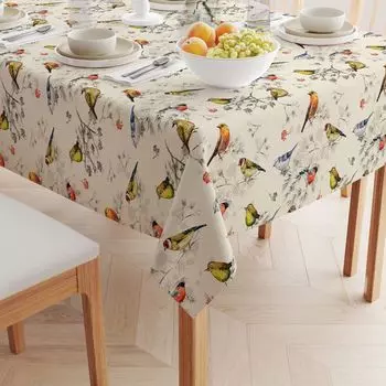 Прямоугольная скатерть, 100% хлопок, 60х84 дюйма, Bird Watch.