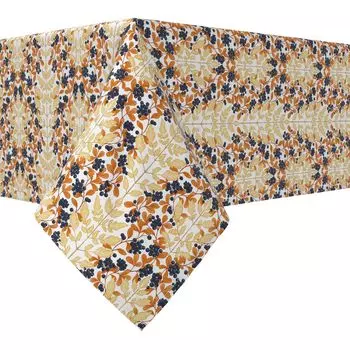 Прямоугольная скатерть, 100 % хлопок, 60x104 дюйма, цветочный узор 117