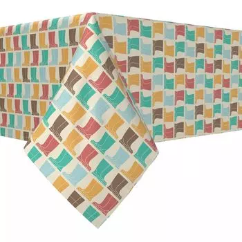 Прямоугольная скатерть, 100 % хлопок, 60x104 дюйма, резиновые сапоги.