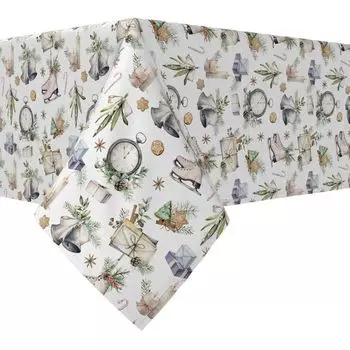 Прямоугольная скатерть, 100 % хлопок, 60x104 дюйма Время праздников