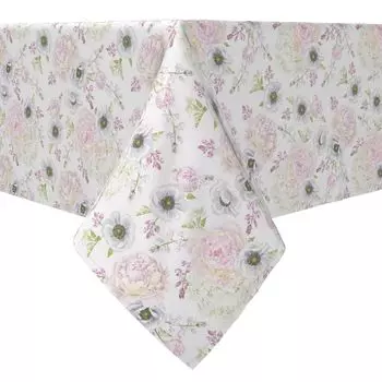 Прямоугольная скатерть, 100 % хлопок, 60x104 дюйма, элегантный свадебный цветочный узор.