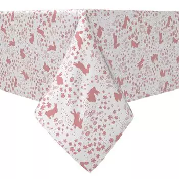 Прямоугольная скатерть, 100 % хлопок, 60x104 дюйма Bunny Hop Garden