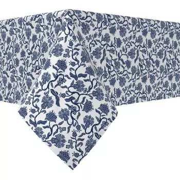 Прямоугольная скатерть, 100 % хлопок, 60x104 дюйма, цветочный узор 182