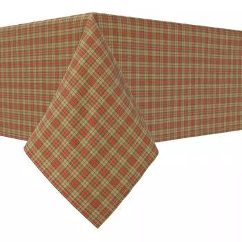 Прямоугольная скатерть, 100 % хлопок, 60x104 дюйма, клетчатая клетка в стиле ретро на День Благодарения.