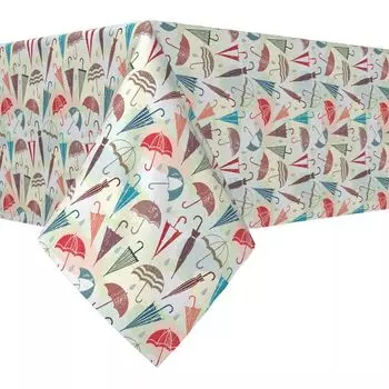 Прямоугольная скатерть, 100% хлопок, 60x120 дюймов, призывающая дождь