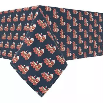 Прямоугольная скатерть, 100 % хлопок, 60x120 дюймов, Рождественский пряничный шлейф.