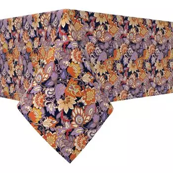 Прямоугольная скатерть, 100 % хлопок, 60x120 дюймов, цветочный 26