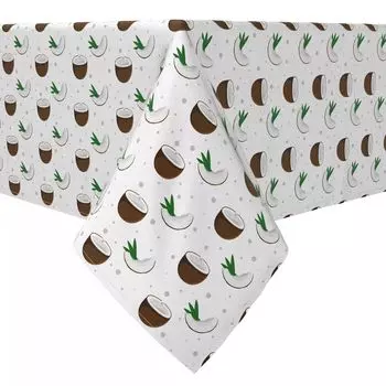 Прямоугольная скатерть, 100 % хлопок, 60x120 дюймов, Coconut Tropics