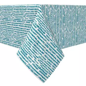 Прямоугольная скатерть, 100 % хлопок, 60x120 дюймов, каракули, мазки кистью.