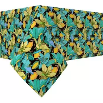 Прямоугольная скатерть, 100 % хлопок, 60x120 дюймов, цветочный 90