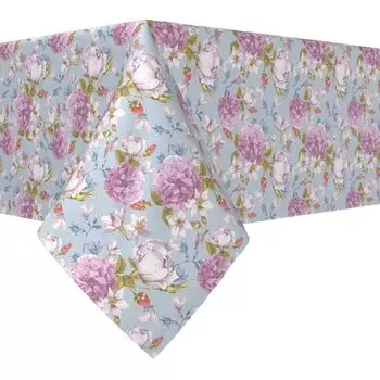 Прямоугольная скатерть, 100 % хлопок, 60x120 дюймов, винтажный цветочный узор «Бабочка».