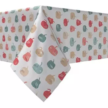 Прямоугольная скатерть, 100% хлопок, 60x120 дюймов, трафареты в виде тыквы.