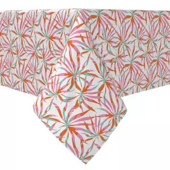 Прямоугольная скатерть, 100 % хлопок, 60x120 дюймов, яркий гавайский узор.