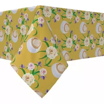 Прямоугольная скатерть, 100 % хлопок, 60x84 дюйма, цветочный 84